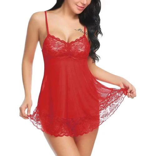 Night Dress (pack of 2) short nighty with Panty crinkle New Western babydoll Style