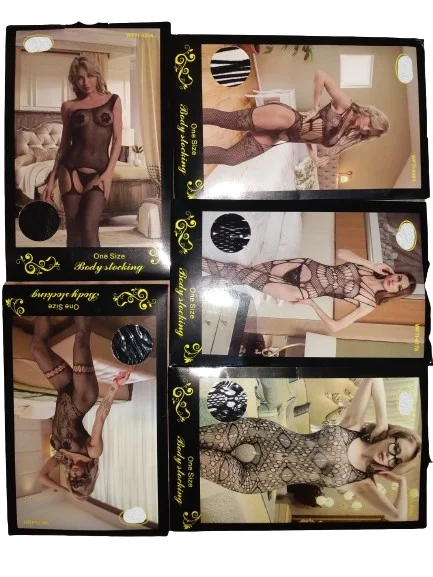 New Full Hot Fishnet Nighty Bridal Night Dress Night Suit Body Stockings Western Style for Honeymoon